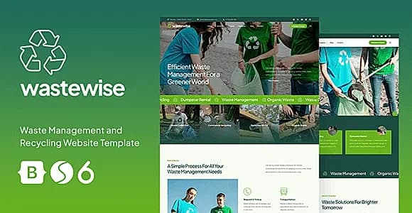 Wastewise — Waste Management Disposal and Recycling Website Template