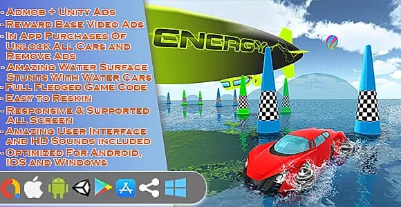 Water Floating Car Stunt Game Unity 3D