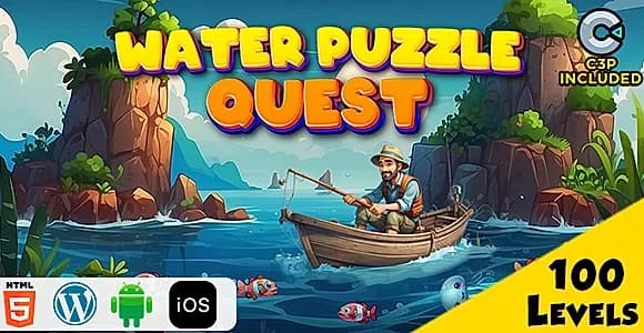Water Puzzle Quest HTML5 Construct 3 Game