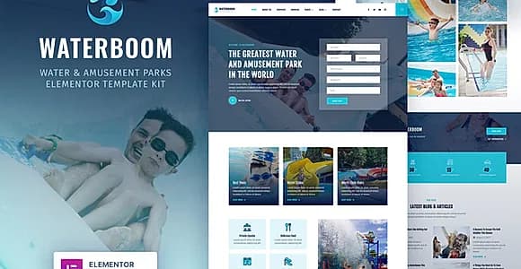 Waterboom – Water & Amusement Park Elementor Template Kit