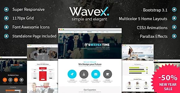 WaveX - One Page Parallax