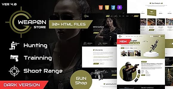 Weapon Store - Gun Shop HTML Template