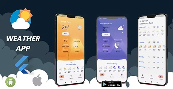 Weather App Flutter - Online Live weather app