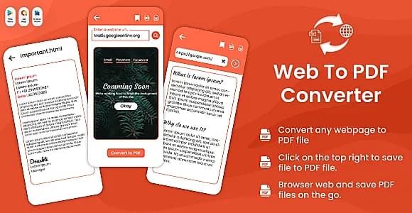 Web to PDF Converter - PDF Editor - Save Website - PDF Converter - WebPage to PDF - Html to PDF