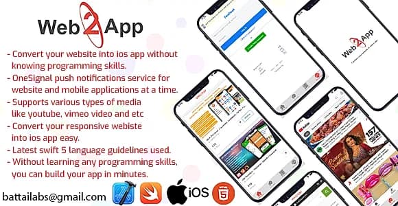 Web2App - Trasform your website into native ios app