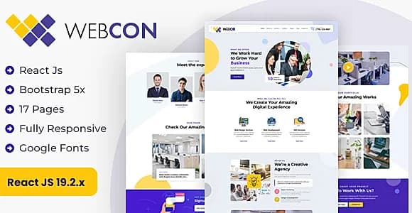 Webcon – Web Design Agency React JS Template