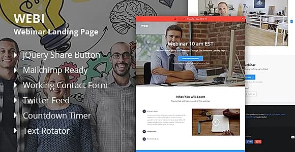Webi - Webinar Landing Page
