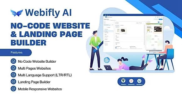 Webifly AI - No Code Website & Landing Page Builder (SAAS)