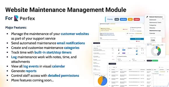 Website Maintenance Management Module for Perfex CRM