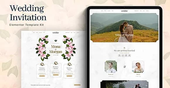 Wedder - Wedding Invitation Elementor Template Kit
