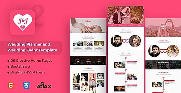 J&J - Wedding Couple Event & Wedding Celebration AgencyTemplate