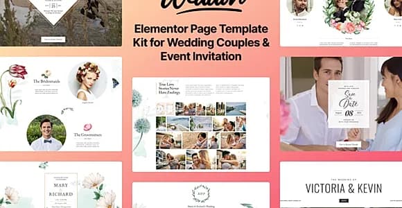 Weddon - Wedding Event Invitation Elementor Template Kit