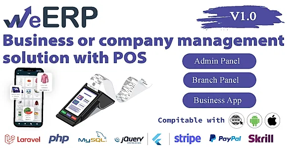 WeERP - Business or company management solution with POS