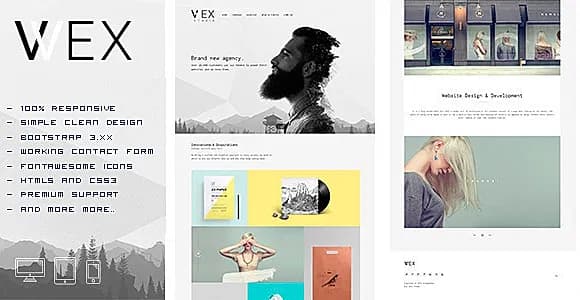 WEX - Minimalistic HTML Portfolio Template