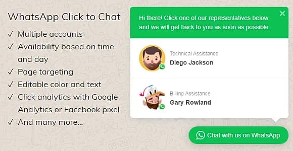 WhatsApp Click to Chat WordPress Plugin