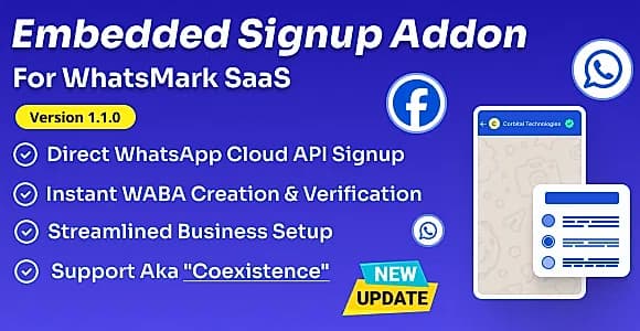 WhatsApp Embedded Signup Addon for WhatsMarkSaaS