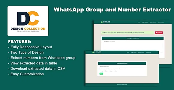 WhatsApp Group and Number Extractor