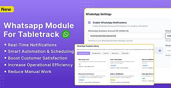 WhatsApp Module for TableTrack