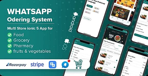 Whatsapp Ordering -  Complete App with ionic 6 & Laravel Backend