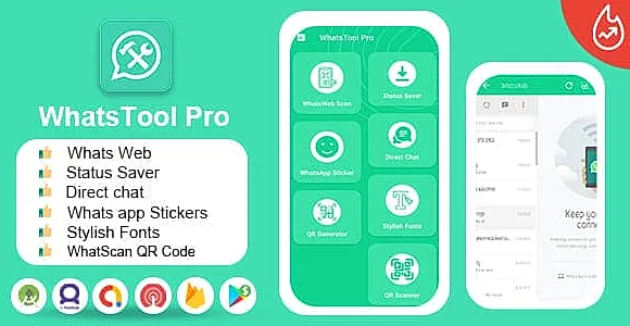 WhatsApp Tools Pro - (For WhatsApp & WhatsApp Business) - DM - Stylish Fonts - QR Generator, Scaner