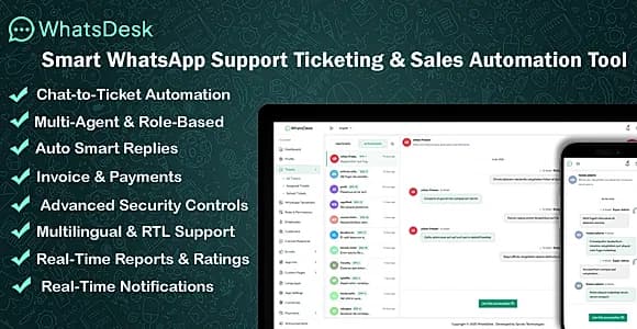 WhatsDesk – Smart WhatsApp Support Ticketing & Sales Automation Tool