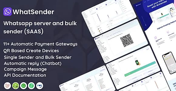 WhatSender - Whatsapp server and bulk sender (SAAS)