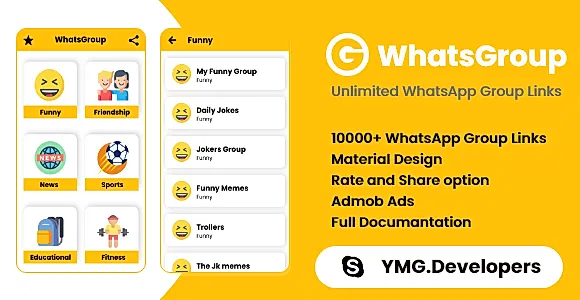 WhatsGroup App with Admob Ads