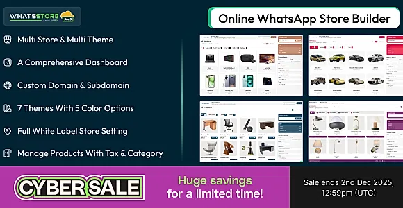 WhatsStore SaaS - Online WhatsApp Store Builder