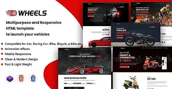 Wheels - Automobile Business Multipurpose And Responsive HTML Template