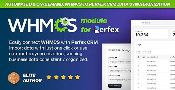 WHMCS Connector module for Perfex CRM - Integrate & synchronize data