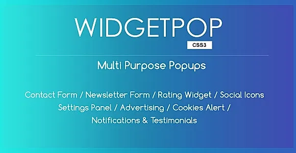 WidgetPop - Multipurpose Ready-made Popup Templates