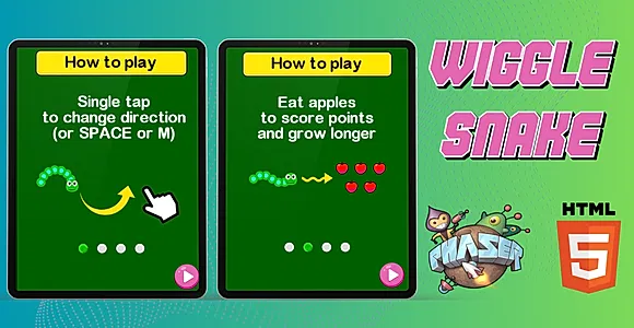 Wiggle Snake - HTML5 - All Browsers