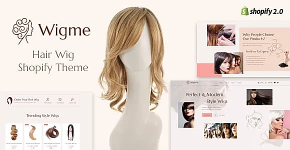 Wigme - Hair Extension, Beauty Salon Shopify Store