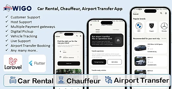 Wigo | Car Rental and Mobility Flutter App
