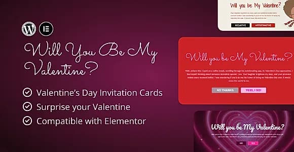 Will You Be My Valentine WordPress Plugin