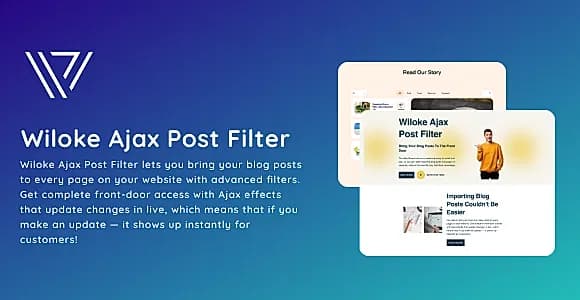 Wiloke Ajax Post Filter WordPress Plugin