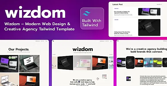 Wizdom - Modern Web Design Tailwind CSS Template
