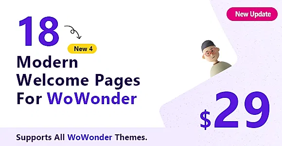 Wonderful - The Ultimate Welcome Page Themes For WoWonder