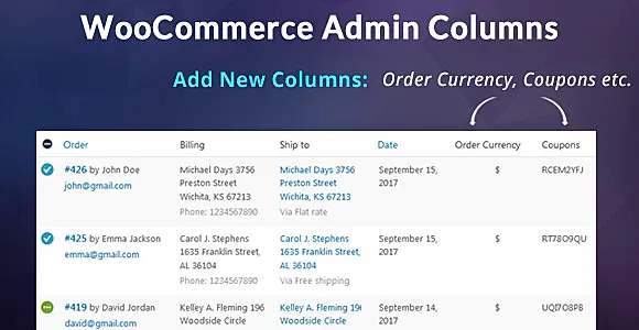 WooCommerce Admin Columns Add-On