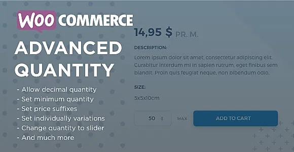 WooCommerce Advanced Quantity WordPress Plugin