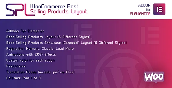 WooCommerce Best Selling Products Layout for Elementor WordPress Plugin