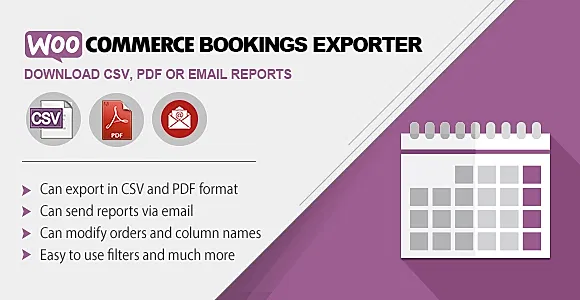 Woocommerce Booking Exporter WordPress Plugin