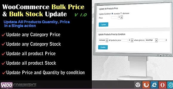 WooCommerce Bulk Price and Stock Quantity Update