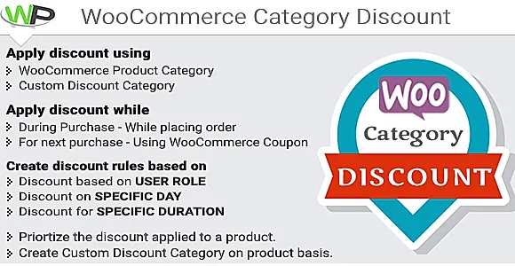 Woocommerce Category Discount WordPress Plugin