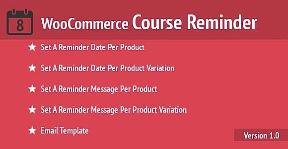 WooCommerce Course Reminder WordPress Plugin