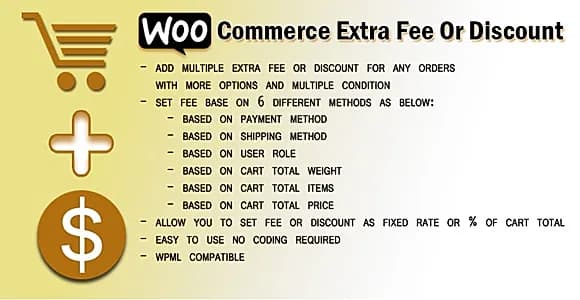 Woocommerce Extra Fee Or Discount WordPress Plugin