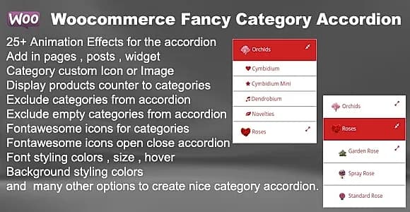 WooCommerce Fancy Category Accordion WordPress Plugin