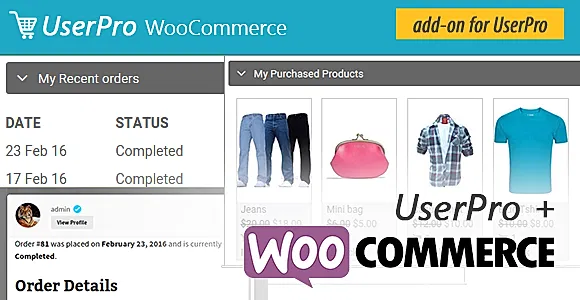 WooCommerce integration for UserPro WordPress Plugin