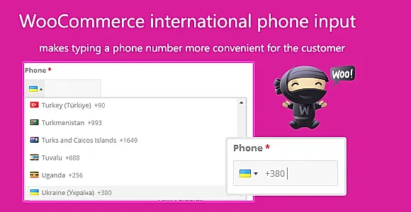 WooCommerce international phone input WordPress Plugin