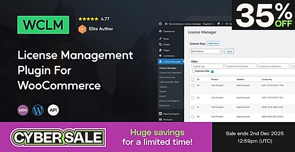 WooCommerce License Manager WordPress Plugin